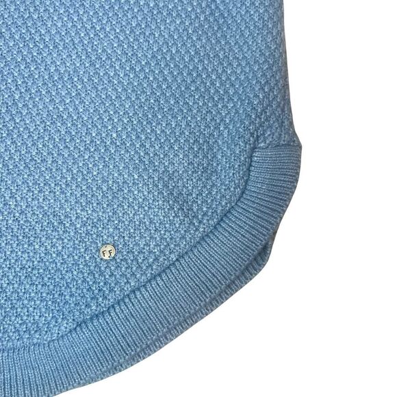 Fat Face Emmy Textured Crewneck Curved Hem Sweater Blue Sz 6 - Picture 5 of 12